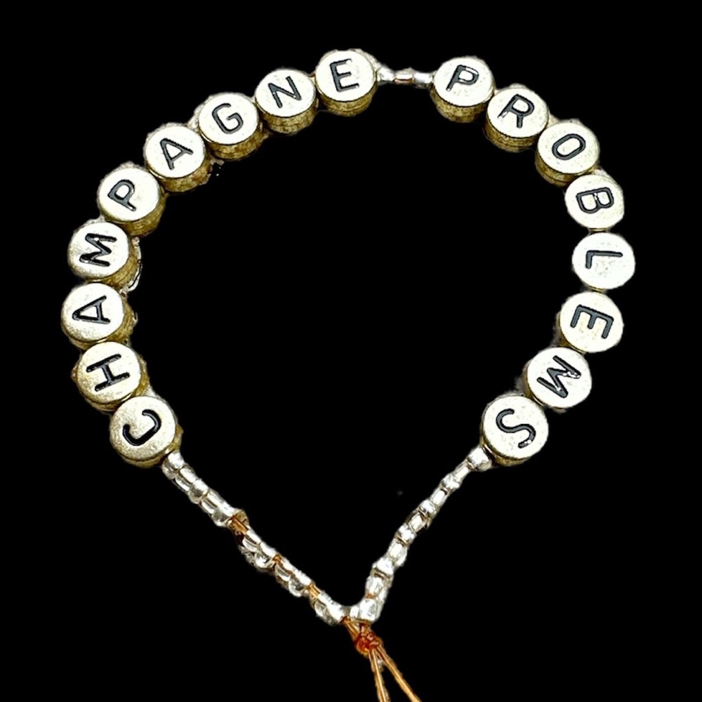 Taylor Swift homemade stretchy friendship bracelet Champagne Problems